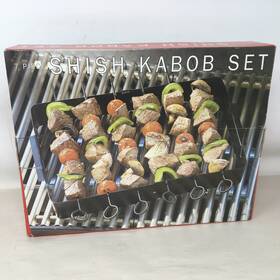 Linens & Things 004758751115 Indoor Outdoor 13 Inch X 10 Shish Kabob 7 Piece Grill Set New