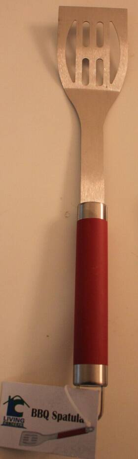 Lc00966 Living Concepts Red Handle - Stainless Steel Bbq Grilling Spatula Nwt