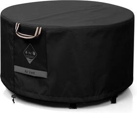 600d Llc 313037563593 Fire Pit Cover Round 100% Waterproof Strong Tear Resistant Outdoor Firep