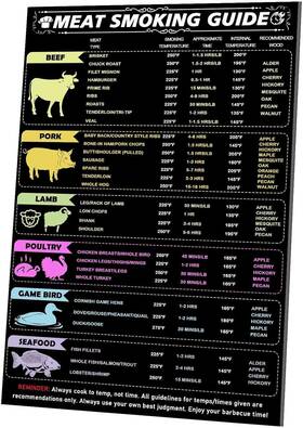Loyinlo 744110860689 Meat Temperature Magnet - Bbq Guide For Smoking Grilling And Roasting