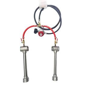 Lsmiitth 747453384065 Double Propane Gas Forge Burners With Hose And Regulator For Blacksmith