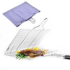 Kw3010ac Lukcozmo Grill Baskets Fish Grilling For Outdoor Barbecue Stainless Steel Folding