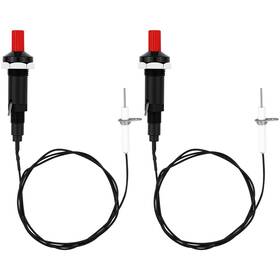 242467-us Lustrib 2pcs Grill Button Piezo Ignite Metal Threaded Ceramic Push Replacemen