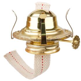 Lvacodv 754138458232 #2 Burner Gold Brass-plated Kerosene Lamp Parts With Reduction Collar And 7 Inch