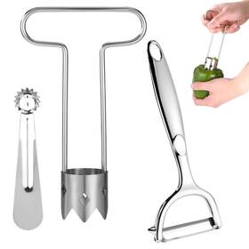 1089614 Lyreh Red Bell Pepper Corer Multi-function Fruit And Vegetable Stem Remover Silver