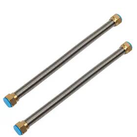 Tx36 Maiflhmai 20-inch Stainless Steel Water Heater Hose 2-pack Corrugated