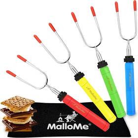 Mallome 705353343261 Smores Sticks For Fire Pit - Premium 34 Inch Marshmallow Roasting