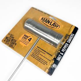 Man-law 853276002328 Bbq Grill Stainless Steel Detachable Salt And Pepper Shaker 19 Inch Handle New