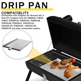 20-12cbxgjyp00000d0 Marada 19.5 In X 12.3 304 Stainless Steel Bbq Drip Pan Fit For Tailgater 20