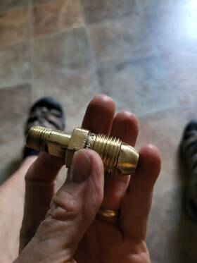 Me318 Marshall Hard Nose Pol Plug Adapter Full Flow For Propane
