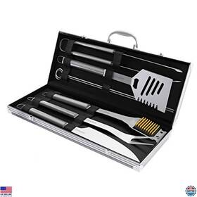 B07b4349jm Martha Stewart 7-piece Stainless Steel Bbq Utensils Set With Portable Storage Case - Grill