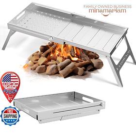 Fcg-100 Marudina Foldable Campfire Grill 24.8x11 Inch Stainless Food-grade Bbq/picnic/backpacking