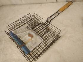 0097369 Master Forge Nonstick Grilling Basket With Wood Handle