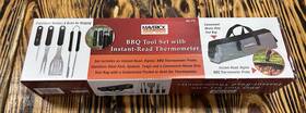 Maverick 011502070750 Bbq Tool Set With Instant Read Thermometer In Heavy Duty Bag