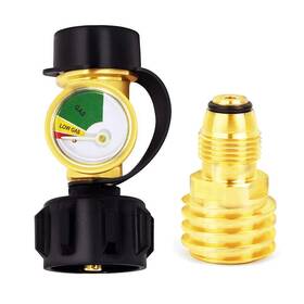 Type1 Mcampas 761989041070 Propane Gauge Adapter With Qcc1/ And 100lbs Tank Pol Regulator Adaptor