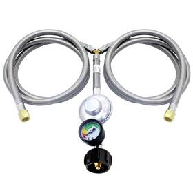 Mcampas 780682613865 5ft Y-splitter Low Pressure Propane Regulator Double Hoses For Kitchen Gas Ap