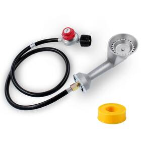 Smt-lt025 Mcampas Smt-lt025/jf004/tt001 High Pressure Cast Iron Propane Burner Head With 20 Psi Adjustable Regulator