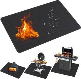 Mckuk 739437203271 70x48 Inches Under Grill Mats For Outdoor Easy To Clean Reusable Deck
