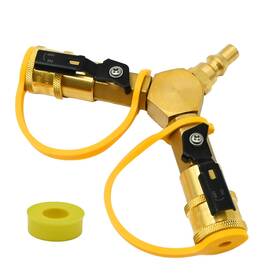 Fusbtj1210 Mdeoosky 1/4 Inch Rv Propane Quick Connect Y Splitter Adapter With Shutoff Valve Co