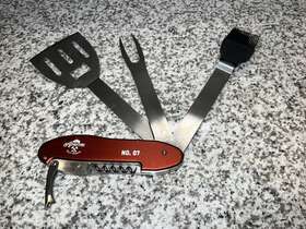 Me Modern Expressions 195602061372 5 In 1 Multifunction Bbq Grill Tool Set Spatula Fork Basting Brush Cork Screw