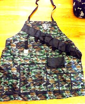 Rn141658 Mechsource Llc New Camo Grill Master Sargent Apron And Accessories Holds Beer Tools