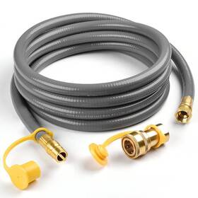 Mi Madol Imports Llc 730051002578 3/8 Inch Qdd Ng Gas Hose 12ft Long Quick Disconnect Low Pressure Natural And P