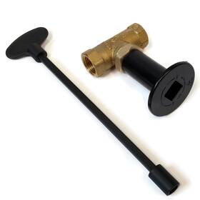 Midwest Hearth 645360706669 Gas Fire Pit Key Valve Kit - 1/2 Npt Flat Black