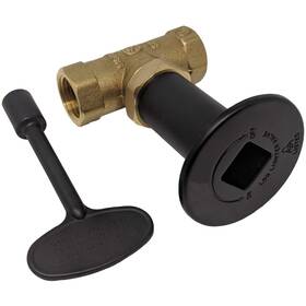 Midwest Hearth 645360707574 3 Gas Fire Pit Key Valve Kit - 1/2 Npt Black
