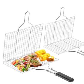 Flo-mifoci-619 Mifoci 2 Pcs Grill Basket With Removable Handle Barbecue Bbq Grilling Vegetab