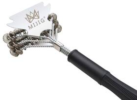 Mijig 197644048397 Bristle-free Grill Grate Cleaning Brush And Scraper With Stainless Stee