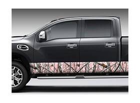 Mg-4867c Miller Graphics Camo Pink Snowstorm Rocker Panel Graphic Decal Wrap Kit For Truck Suv 12 Inc