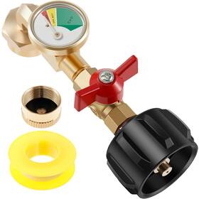300920241231024 Mimoyalaso Propane Refill Adapter 90-degree Elbow Gas With Tank Gauge An