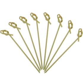 Minisland 727536635406 200 Pcs Premium Bamboo Knot Cocktail Picks 4.7 Inch Long Fancy Toothpicks For