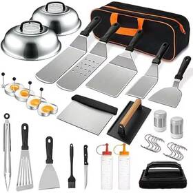 Misopily 445007489428 35-pieces Griddle Accessories Kit Flat Top Grill Tool Set With Spatulas Basting