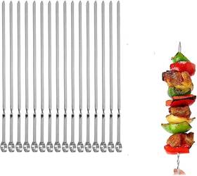 Mocumei 717977794862 Metal Skewer For Grilling Kabob Flat Bbq Barbecue Skew