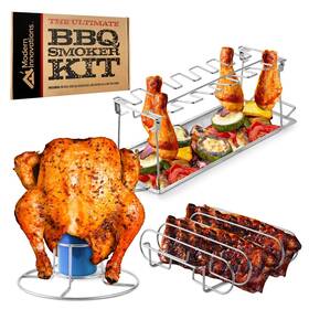 Modern Innovations 817496029176 Grill Racks Chicken Leg Rack Drumstick Holder Beer Can C