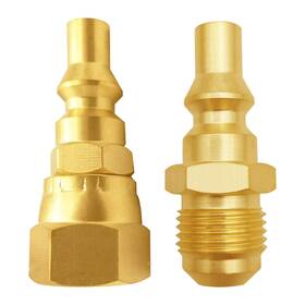 Moflame 780682614107 2 Pack 1/4 Inch Rv Propane Quick Connect Fittings 3/8 Male Female Flare Thread