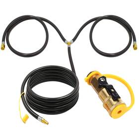 Moflame 798610106600 Rv 1/4 Inch Propane Quick Connect Adapter With 16 Foot Y-splitter Extensi