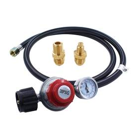 Moflame 798610106952 4ft 0-30 Psi High Pressure Adjustable Propane Regulator Hose With Gauge 0-60psi