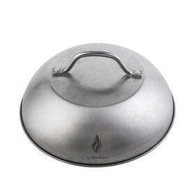Lks22 Morikavo Cheese Melting Dome 9 Inch Stainless Steel Round Smashed Burger Bast