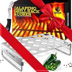 Mountain Grillers 060658260367 Jalapeno Popper Holder For Grill With Corer - Large 24 Hole