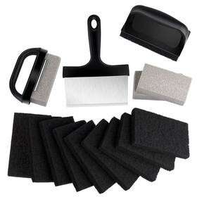 Mowot 742686953712 16-piece Griddle Cleaning Kit Heavy Duty Grill Stones Scrubber Pads And Scraper