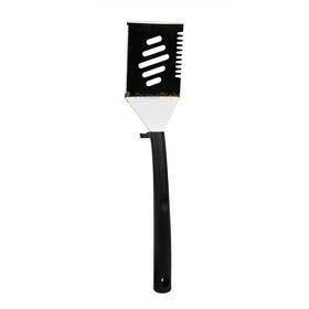 02970y Mr. Bar-b-q Kickstand Spatula Stainless Steel With Arched Handle And Serrated Edge