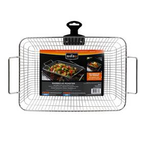 06816y Mr. Bar-b-q Roast Basket Grill Topper Stainless Steel Wire Mesh With Dual Handles