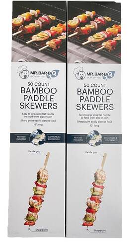 Mr. Bar-b-q 076903005695 100 Bamboo Paddle Picks 12 Inch Wood Barbecue Kabob Skewers Bbq Free Shipping