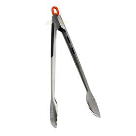 20182y Mr. Bar-b-q Premium Locking Tongs Stainless Steel With Non-slip Rubber Grip 16 In