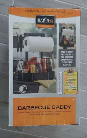 8021788 Mr. Bar-b-q Bbq Cooking Caddy Barbecue New In Box Black