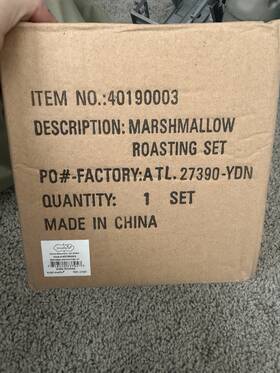 40190003 Mud Pie Marshmallow Roasting Set Gray 1 Pack Mpn Made In China