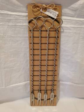 4631032 Mud Pie New Sftmore Sftmores Fork Stick Set Item # Metal Rare