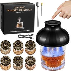 Qy-501-smoker Mutouhe Electric Whiskey Smoker Kit With 6 Wood Chips Cocktail